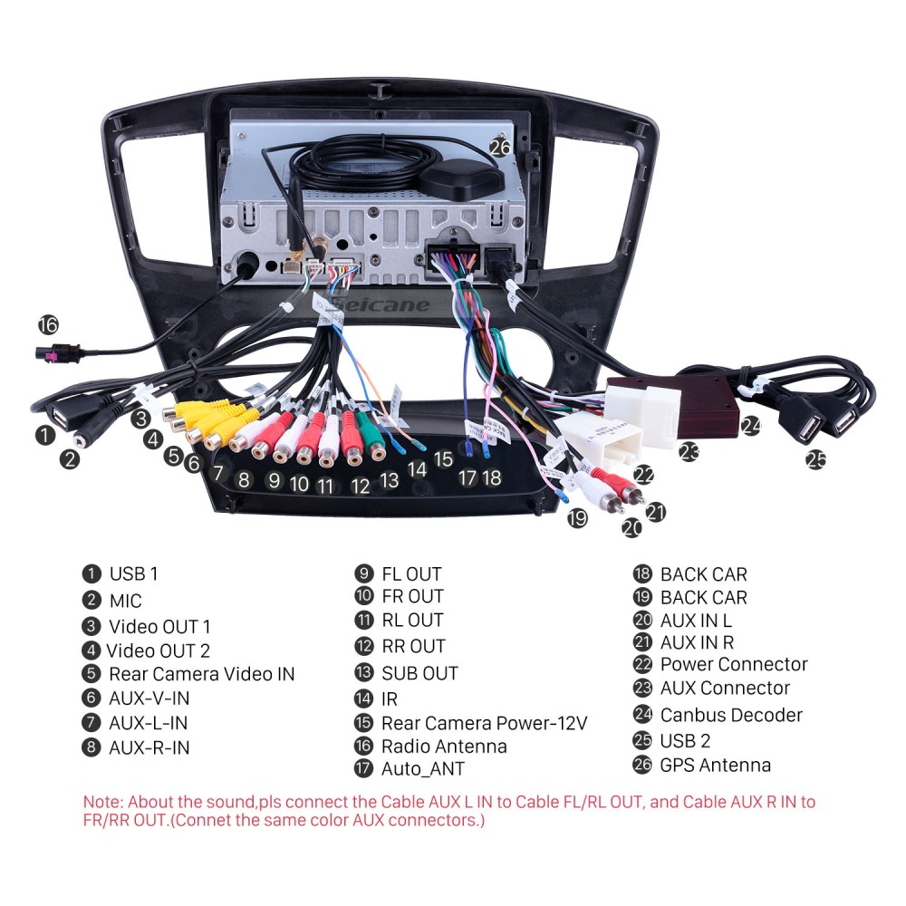 For 2010 Mitsubishi Galant Radio HD Touchscreen 9 inch