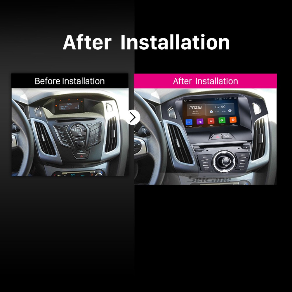 for 2011 2012 2013 Ford focus 1024*600 Touchscreen Android 12.0 Radio DVD  GPS Navigation System with Mirror link Bluetooth OBD2 DVR Rearview Camera