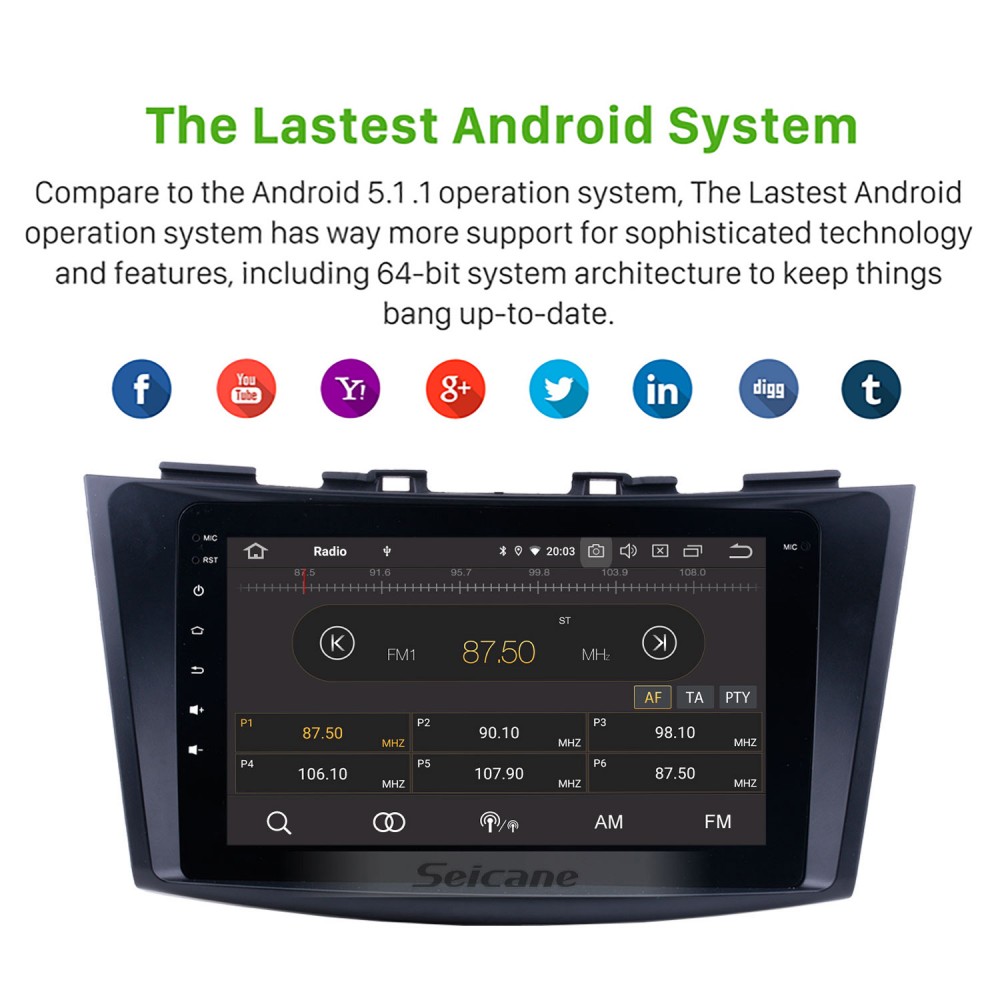 AUTORADIO 8 XTRONS Suzuki Swift 2011 2015 Ertiga HD Digital Capacitive Touch Screen Bluetooth GPS Navigator Special