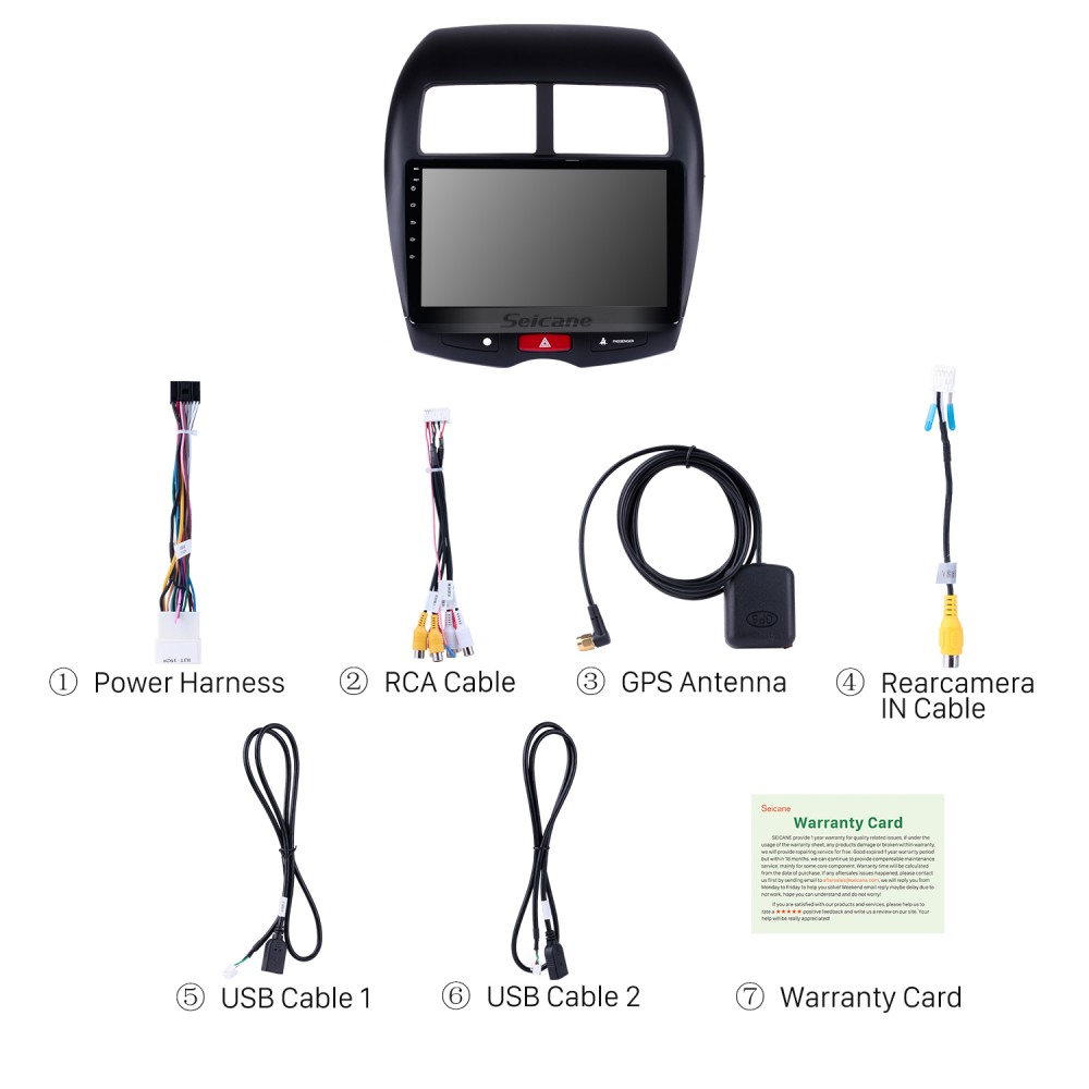 samarbejde afsnit metan 10.1 inch Android 12.0 2010-2013 Mitsubishi ASX Radio GPS Navigation  bluetooth OBD2 WIFI Steering Wheel