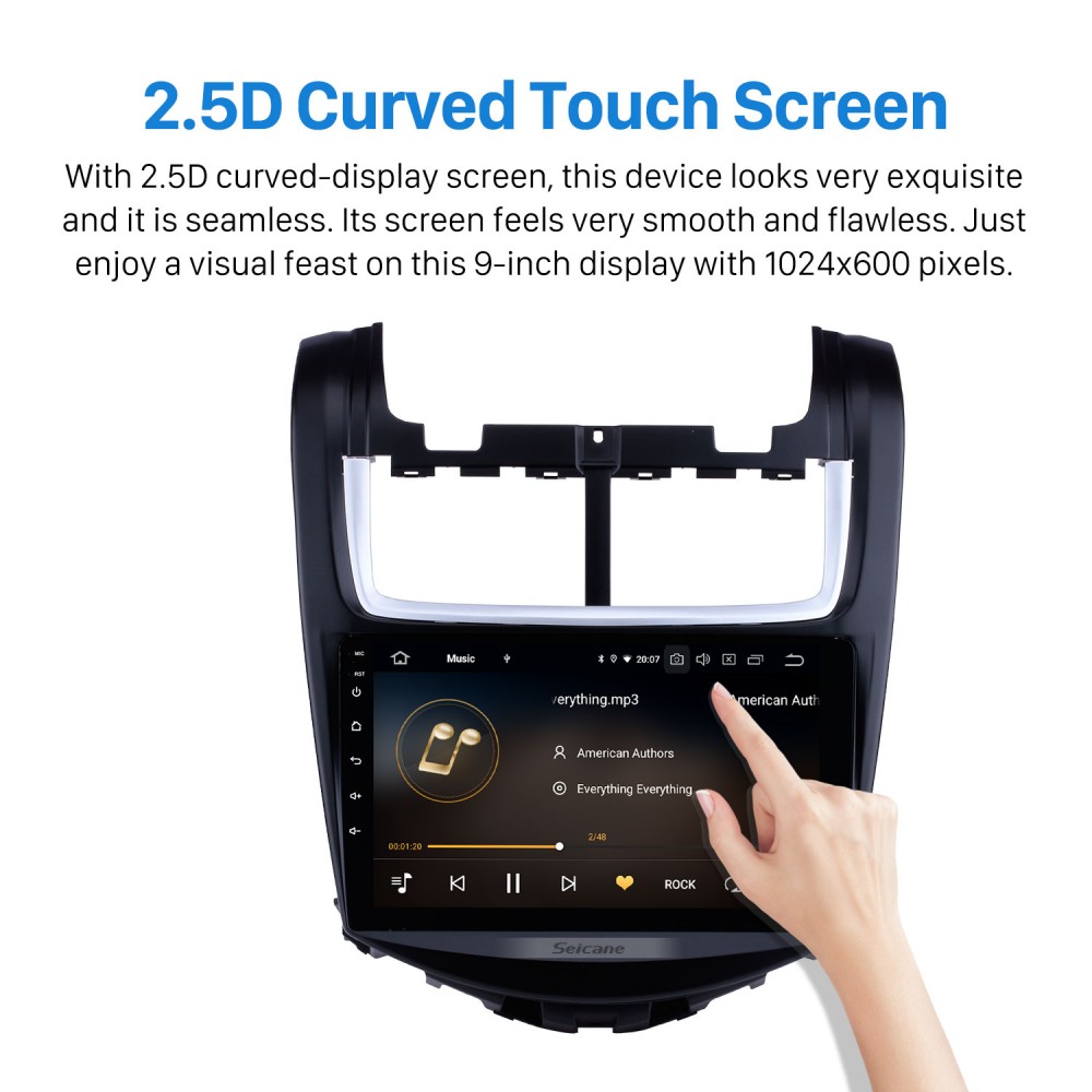Best Touch Screen Android Car GPS Navigation Radio for 2014 Chevrolet Aveo with RDS DSP Built-in Carplay Support Bluetooth WIFI AHD Camera