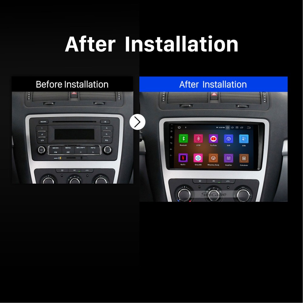 Traditioneel Weven vergroting 9 Inch Car Radio for 2014 SKODA OCTAVIA with Carplay/Andriod Auto RDS DSP  Support Touch