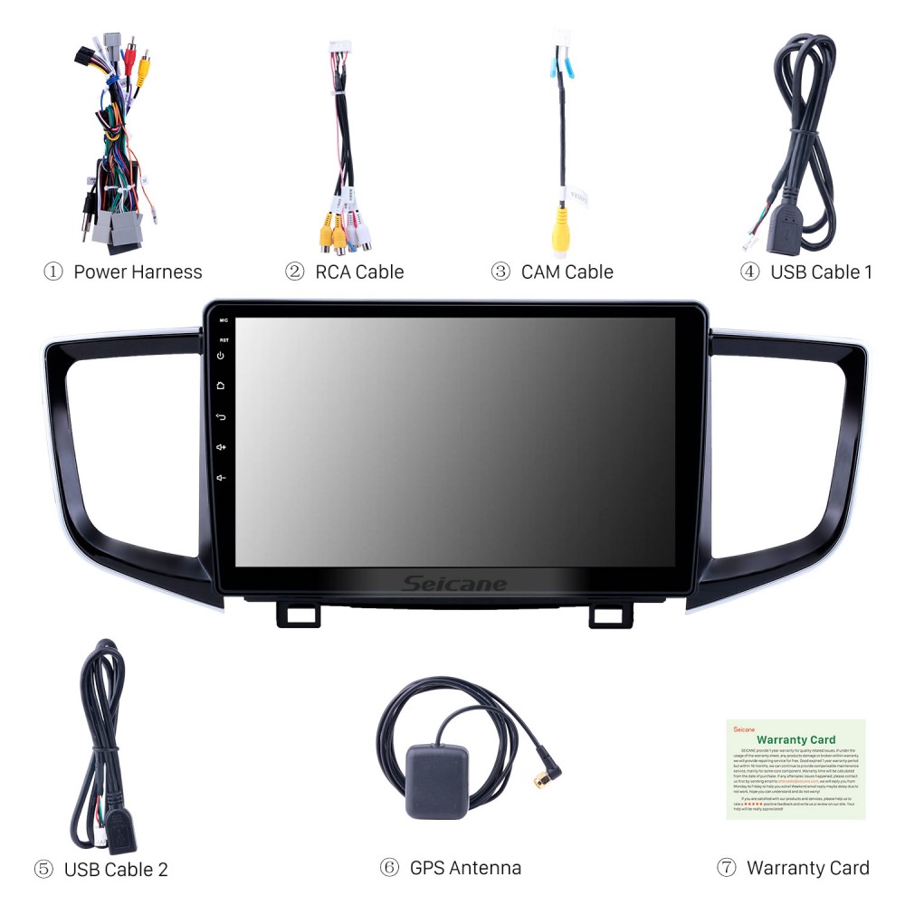 10 1 Inch Car Audio System Android 10 0 For 2016 Honda Pilot With Touchscreen Wifi Bluetooth Support
