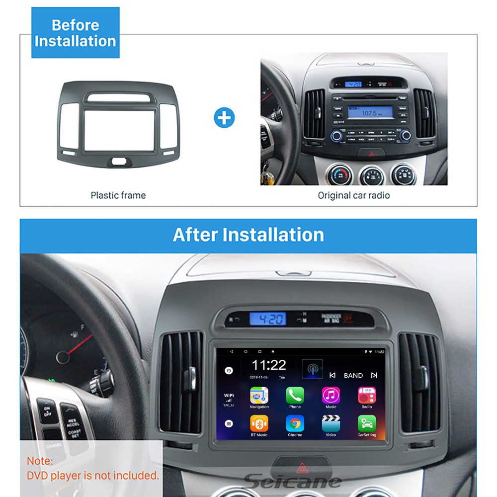 UGAR 06-002 Auto Dash Radio Installation Conversion Kit Installieren Sie Standard Double Din auf 10 Zoll Fascia Kit 