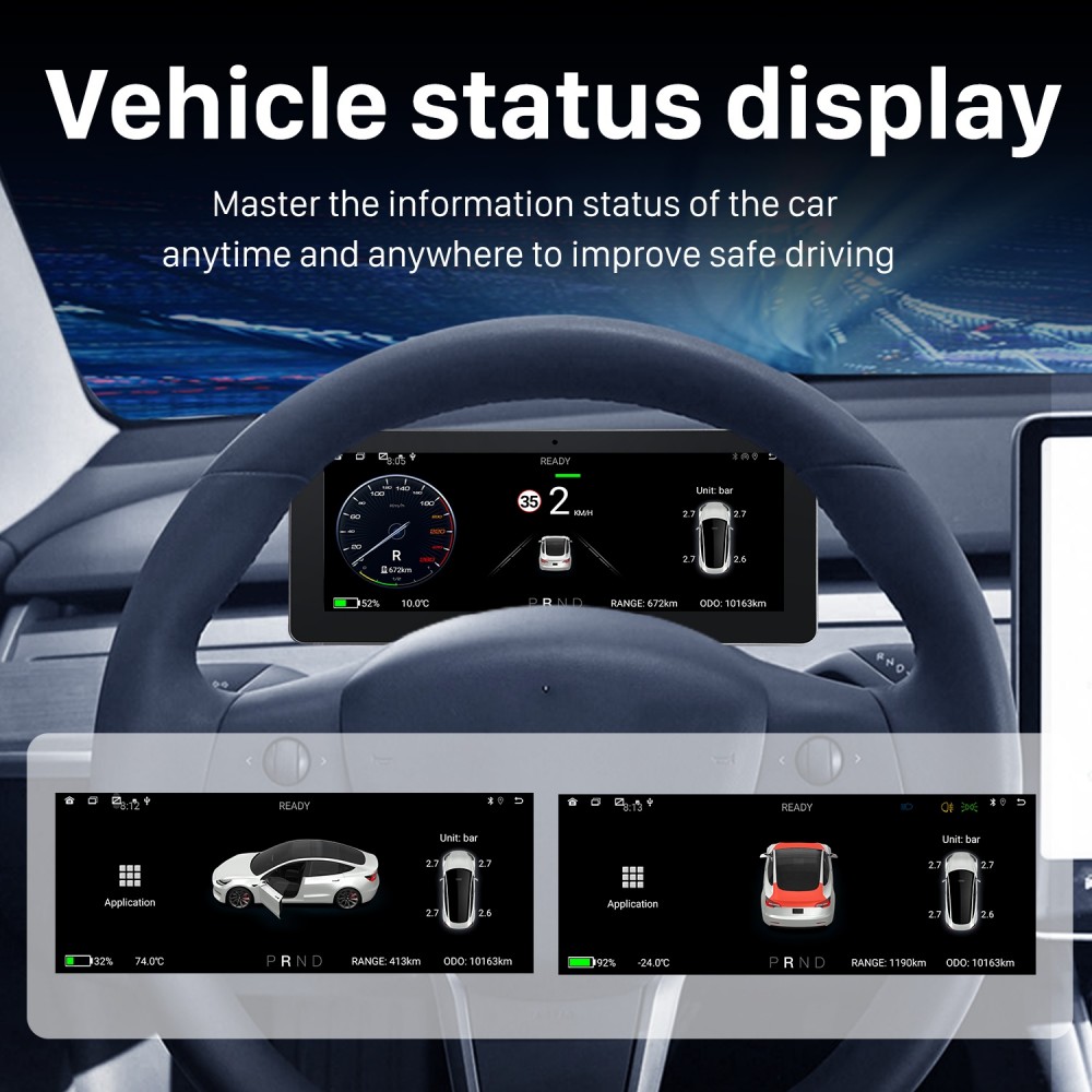For 2019 2020 2021 2022 Tesla Model 3 Model Y Android Car Radio Touch  Screen Car