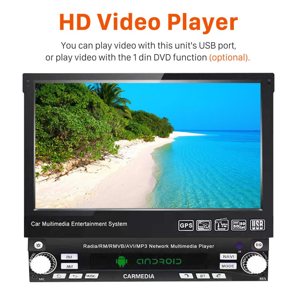 7 inch Android 10.0 One Car Radio GPS Navigation Multimedia Bluetooth WIFI