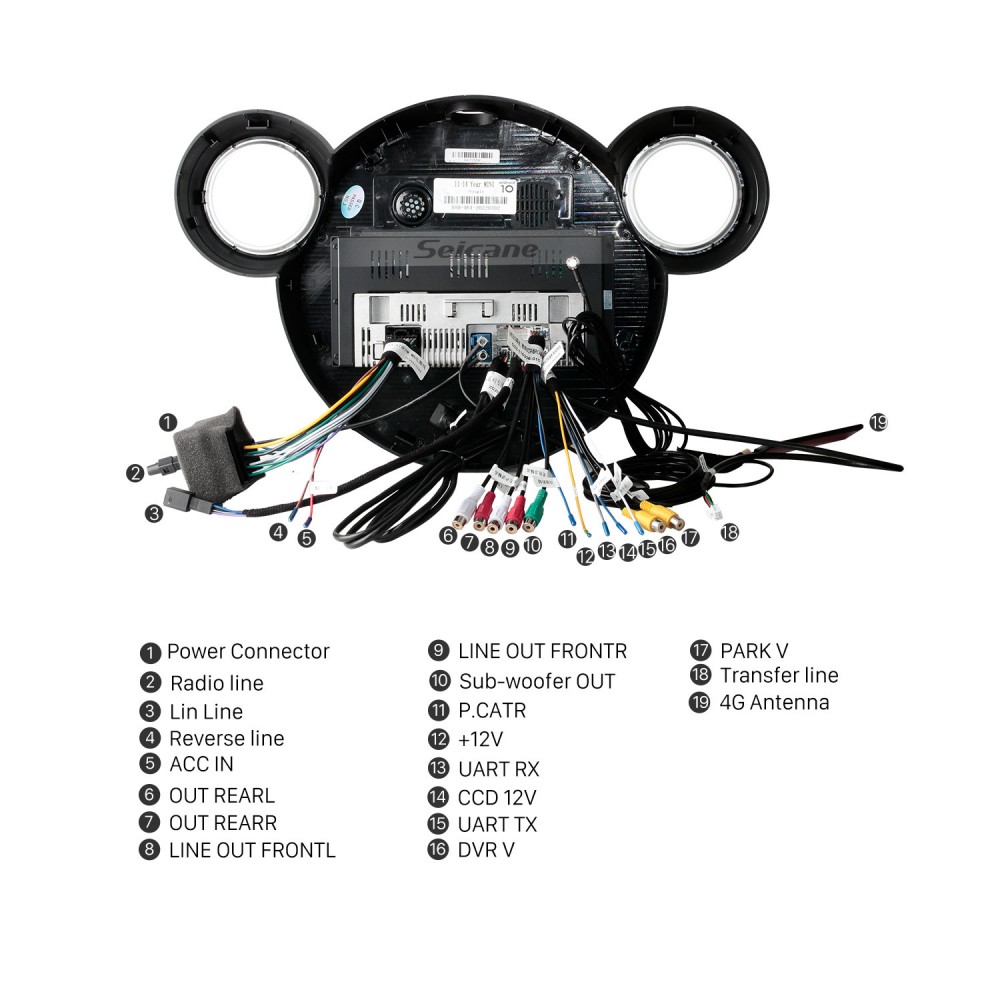 Cooper BMW Mini Cooper One R52 Cabrio Manuale Specchietto Interno Radio 433 MHZ 4166106 