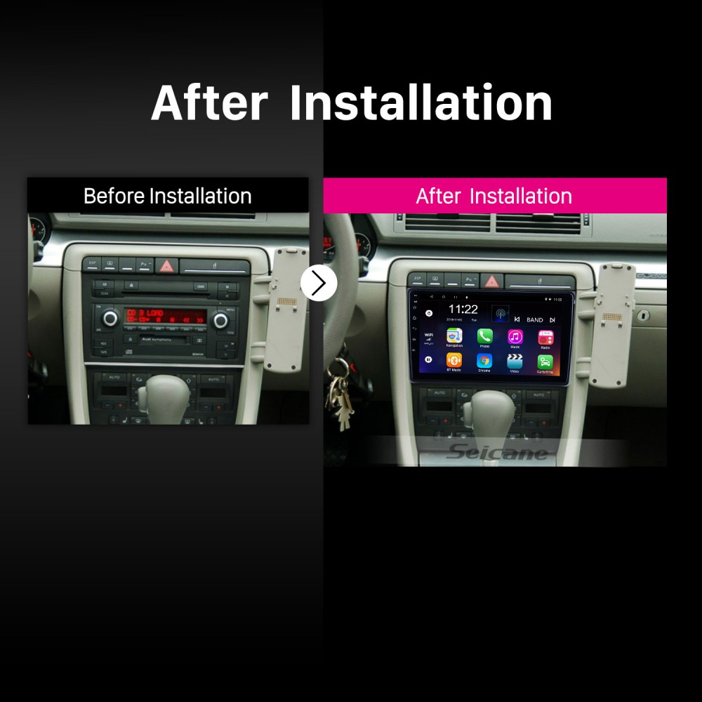 9" Android 10.0 Bluetooth Autoradio DAB WIFI GPS Navigazione for AUDI a4 2000-2009 