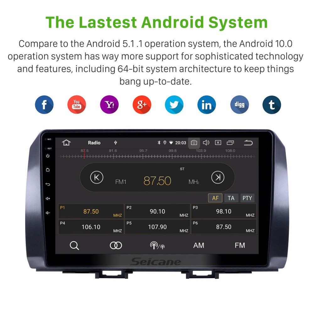 10.1 inch Android 12.0 Radio for 2006 Toyota B6/2008 Subaru DEX/2005  Daihatsu WO Bluetooth