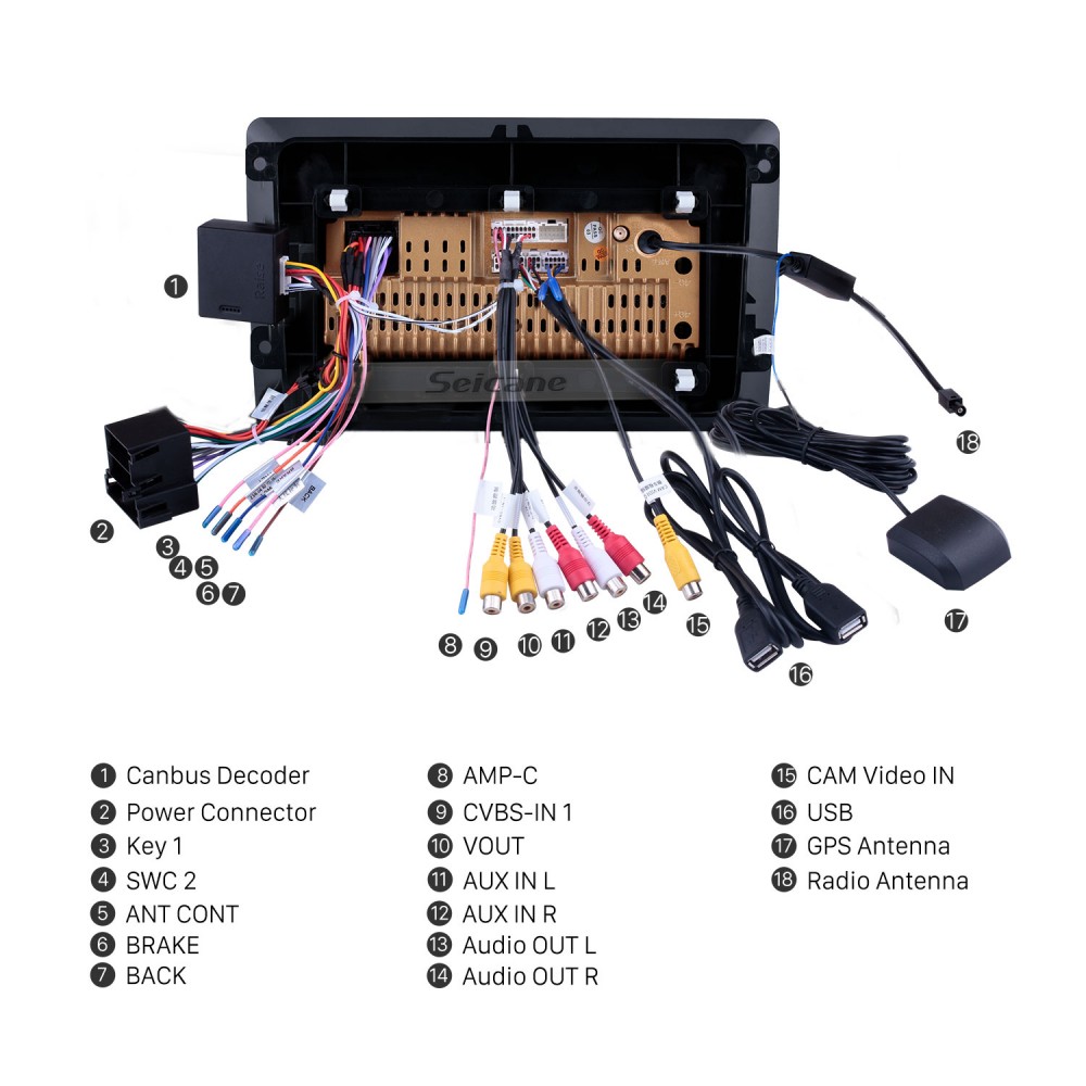 Erisin Android 11 Autoradio Navi Pour VW Caddy Golf 5/6 Passat Polo T5 Jetta SEAT Skoda 