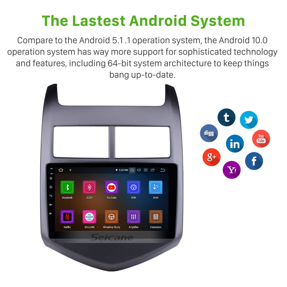 One Din 9 inch Android 12.0 Radio GPS Stereo for 2010 2011