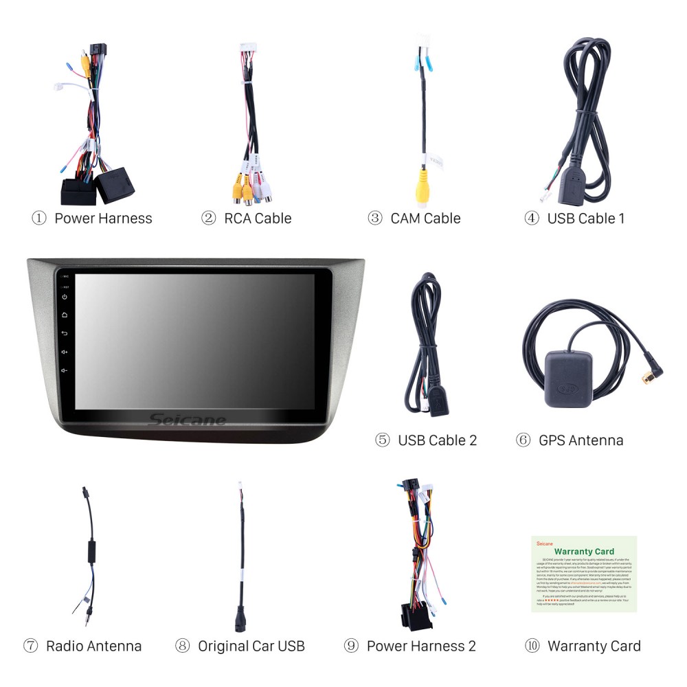 For SEAT ALTEA LHD 2004-2015 Radio Android 13.0 HD Touchscreen 9 inch GPS  Navigation System