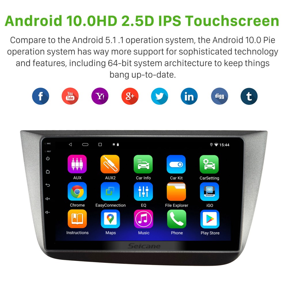 For SEAT ALTEA LHD 2004-2015 Radio Android 13.0 HD Touchscreen 9