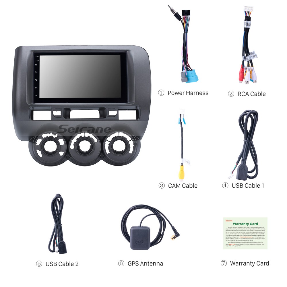 2002-2008 HONDA Jazz(Manual AC,RHD) 9 inch HD Touchscreen Android 