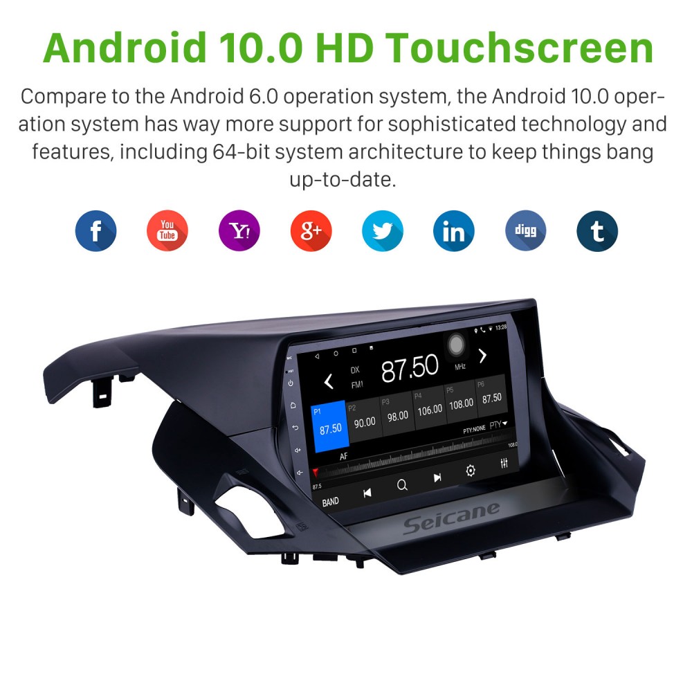 Android 13.0 9 inch HD Touchscreen GPS Navigation Radio for 2013-2016 Ford  Escape with Bluetooth USB WIFI AUX support Backup camera Carplay SWC