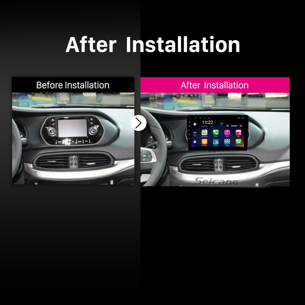 2015 2018 fiat egea android 10 0 hd touchscreen 9 inch head unit bluetooth gps navigation radio with aux support obd2 swc carplay