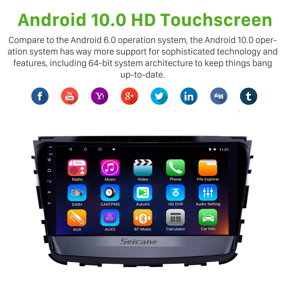 10 1 Inch Android 10 0 Hd Touchscreen Gps Navigation Radio For