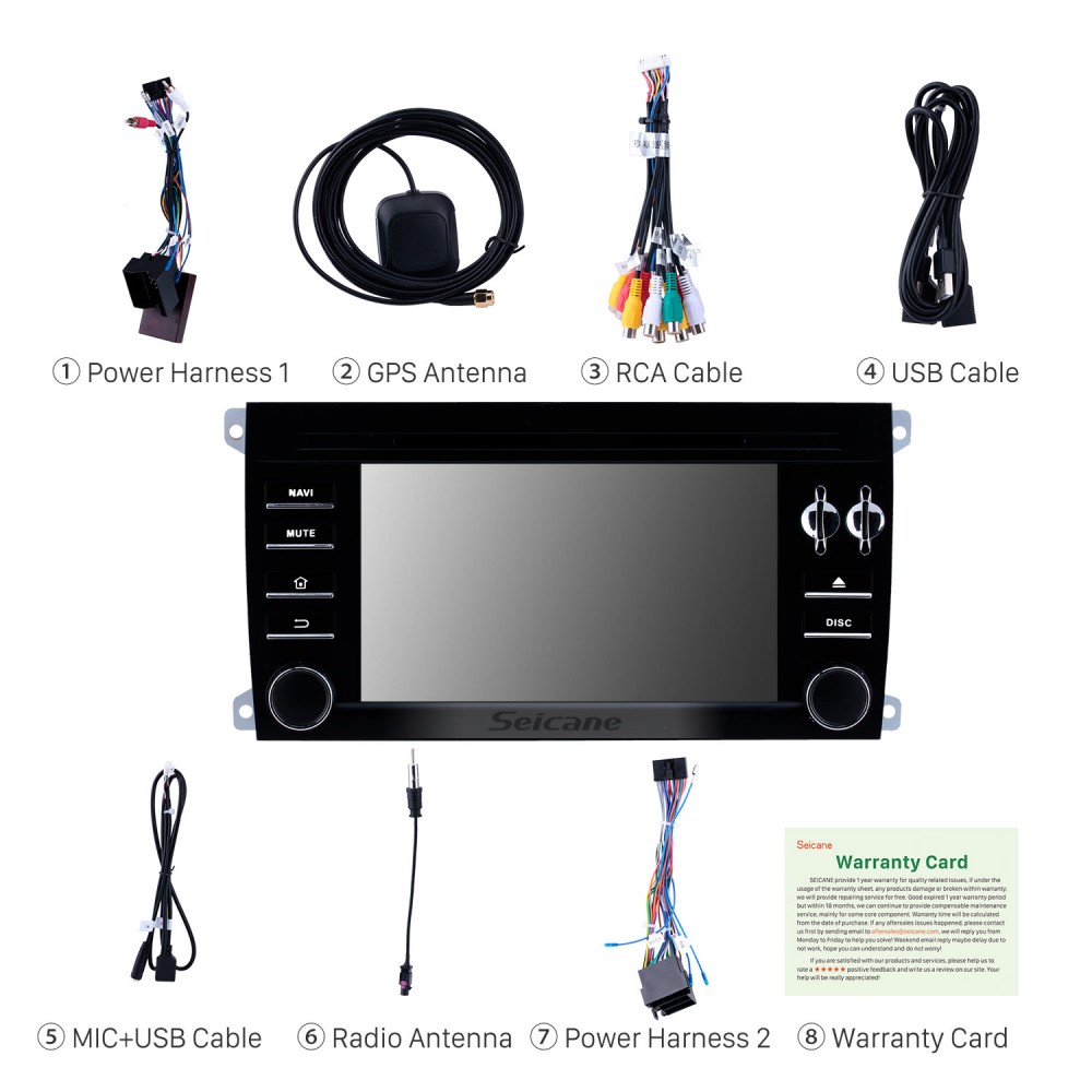 Doppel DIN Stereo Radio Audio 9 Zoll Bluetooth Touch MP5 Player USB FM Auto GPS System unterstützt Frontkamera FM MP3 USB AUX-in Für Porsche Cayenne 2002-2010 