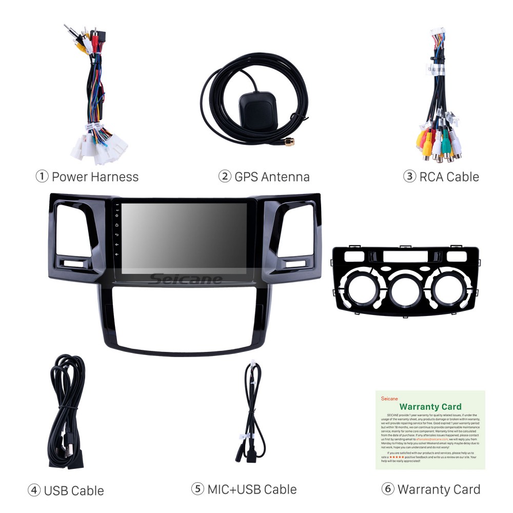 Hd Touchscreen 2008 2014 Toyota Fortuner Hilux Manual A C Lhd