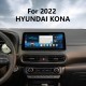 Android 12.0 Carplay 12.3 inch Full Fit Screen for 2022 HYUNDAI KONA GPS Navigation Radio with bluetooth