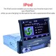 7 inch Auto Retractable Touchscreen 1 Din Universal Radio GPS Navigation system Support DVD Player MP5 USB SD Bluetooth