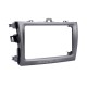 Silver Double Din 2008 2009 2010 Toyota Corolla Car Radio Fascia Dash Installation Kit DVD Frame Plate Cover