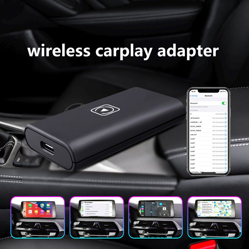 Adaptateur Carplay sans Fil pour iPhone, Adaptateur Dongle CarPlay