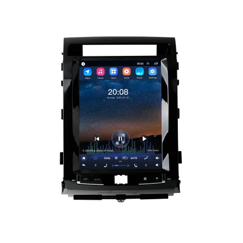 OEM 12,1 pouces Android 10.0 pour 2008-2015 TOYOTA LAND CRUISER Radio Système de navigation GPS avec prise en charge Bluetooth Carplay OBD2 DVR TPMS