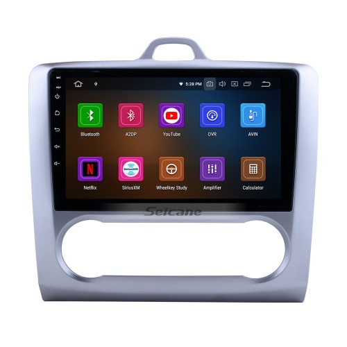 9 pouces Android 13.0 HD Radio à écran tactile pour 2004-2011 Ford Focus 2 Auto A/C avec navigation GPS Bluetooth Autoradio Lien miroir USB RDS DAB+ 3G Wifi Commande au volant