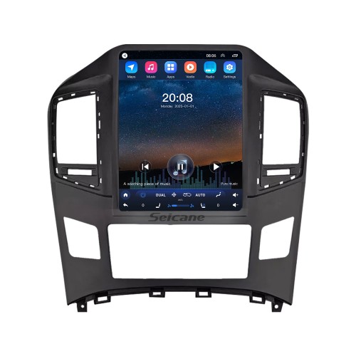 Écran tactile HD 9,7 pouces Android 10.0 pour 2017 HYUNDAI H1 Radio Système de navigation GPS Prise en charge Bluetooth Carplay Caméra de recul DVR Commande au volant TPMS