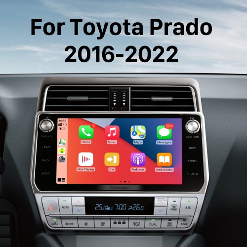 Système de navigation GPS 10,1 pouces Android 13.0 pour 2016 2017 2018-2022 Radio TOYOTA PRADO avec écran tactile Bluetooth HD Prise en charge Carplay DSP
