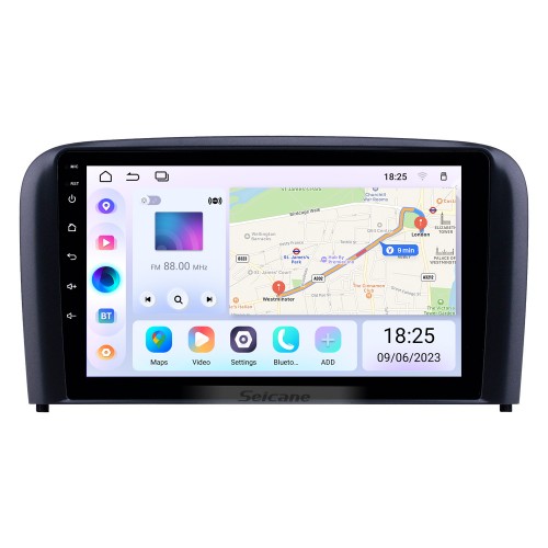 OEM 9 pouces Android 13.0 Radio pour 2004-2006 Volvo S80 Bluetooth Wifi HD Écran tactile Navigation GPS Prise en charge USB AUX Carplay DVR OBD TV numérique