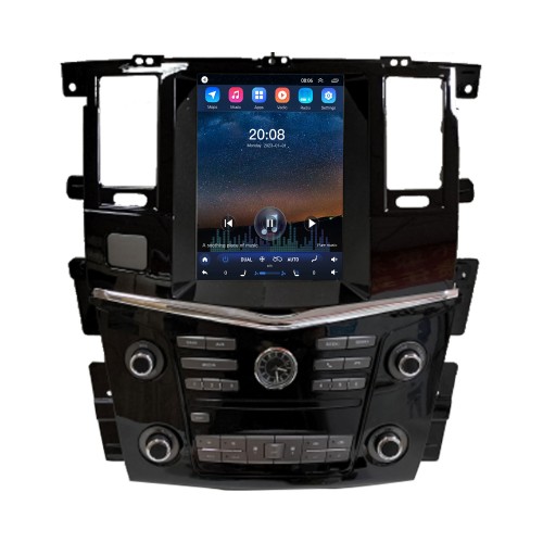 OEM Android 10.0 pour 2017 Nissan Patrol Autoradio avec système de navigation GPS à écran tactile HD de 9,7 pouces Carplay prend en charge la caméra de recul AHD DAB + DSP OBD2 DVR