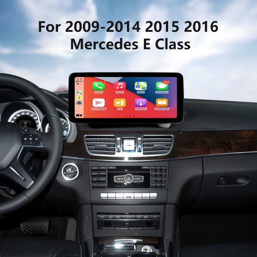 Carplay Écran tactile 12,3 pouces pour 2009-2014 2015 2016 Mercedes Classe E W212 Classe E Coupé W207 E63 E260 E200 E300 E400 E180 E320 E350 E400 E500 E550 E63AMG Radio Système de navigation GPS Android Auto avec Bluetooth