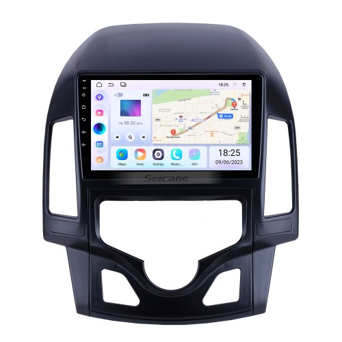 Android 13.0 9 pouces pour 2008 2009 2010 2011 Hyundai i30 LHD Auto A/C Radio HD Système de navigation GPS à écran tactile avec prise en charge Bluetooth Carplay DVR