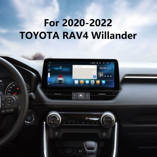 Android 12.0 Carplay 12,3 pouces Écran complet pour 2020 2021 2022 TOYOTA RAV4 Willander Radio de navigation GPS avec Bluetooth
