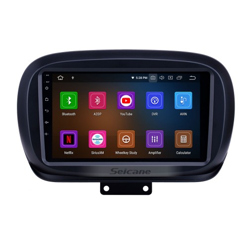 Écran tactile HD 2014-2019 Fiat 500X Android 13.0 9 pouces Radio de navigation GPS Bluetooth AUX Support Carplay Caméra arrière DAB+ OBD2