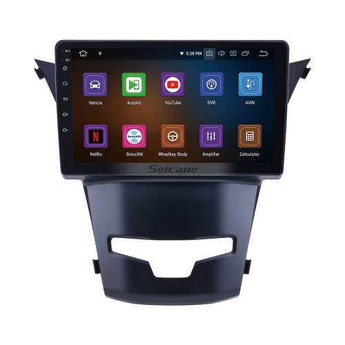 9 pouces Android 13.0 pour 2014-2016 Radio de navigation GPS SsangYong Korando avec prise en charge de l&amp;amp;#39;écran tactile Bluetooth HD TPMS DVR Caméra Carplay DAB +