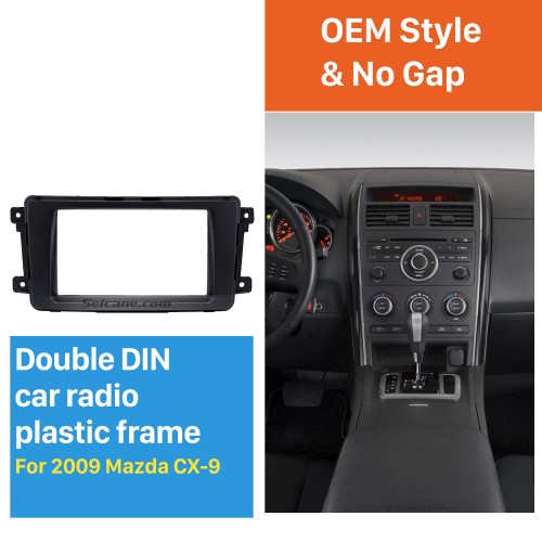 Qualité 2Din 2009 Mazda CX-9 Radio Car Fascia Dash DVD Player Installation Garniture Façade Plate Kit de voiture Cadre