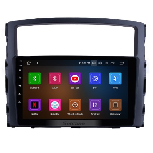 9 pouces Android 13.0 HD Écran Tactile Radio Système de Navigation GPS pour 2006-2017 MITSUBISHI PAJERO V97/V93 Prise en Charge Bluetooth USB 3G/4G WIFI OBD2 Lien Miroir Caméra de Recul