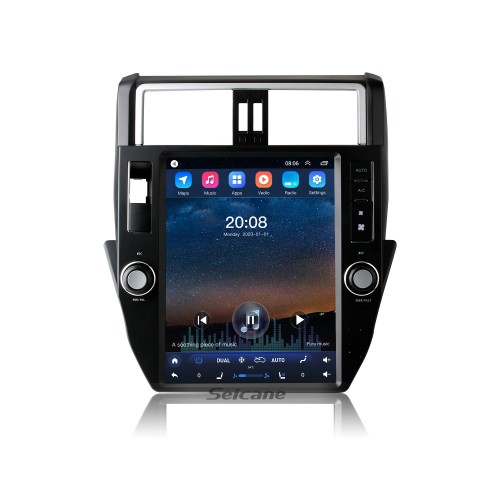 Radio de navigation GPS à écran tactile Android 10.0 HD de 12,1 pouces pour TOYOTA PRADO 2010-2013 avec Bluetooth Carplay