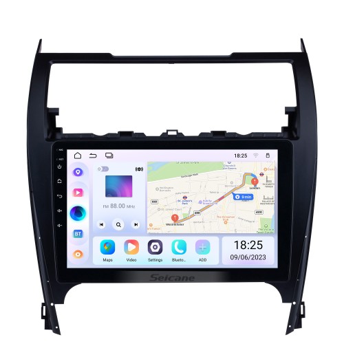 10.1 pouces Android 14.0 HD lecteur d&amp;#39;autoradio à écran tactile pour 2012-2017 TOYOTA CAMRY Navigation GPS Bluetooth téléphone musique WIFI prise en charge OBD2 USB DAB + lien miroir commande au volant caméra de recul