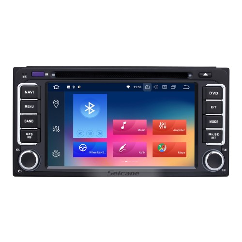 Android 9.0 2 Din Radio Navigation GPS Lecteur DVD pour 2016 2017 2018 Toyota Corolla Auris Fortuner Estima Innova avec Bluetooth Musique USB SD WIFI Aux Volant Contrôle