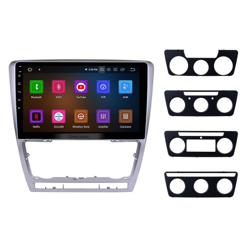 Android 13.0 Pour 2007 2008 2009-2014 Skoda Octavia Radio 10.1 pouces Système de navigation GPS Bluetooth HD Écran tactile Carplay support SWC