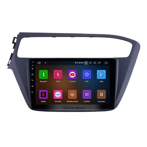 9 pouces Android 13.0 Radio de navigation GPS pour 2018-2019 Hyundai i20 LHD avec écran tactile HD Carplay Bluetooth WIFI Prise en charge TPMS TV numérique
