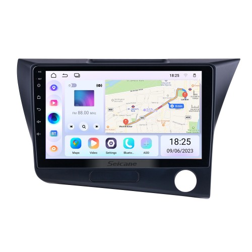 OEM 9 pouces Android 13.0 pour 2010 Radio Honda CRZ avec système de navigation GPS à écran tactile Bluetooth HD prenant en charge Carplay TPMS