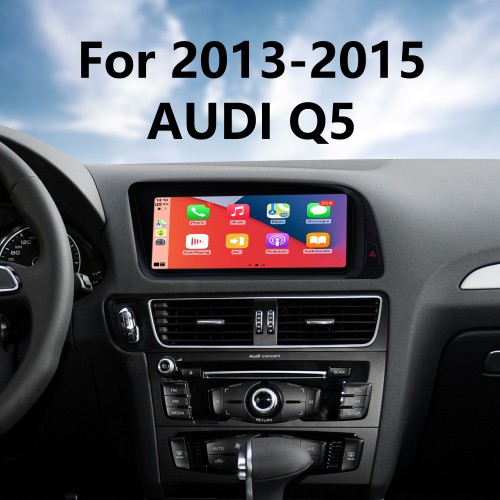 8,8 pouces Android 11.0 HD Radio à écran tactile pour 2013-2015 AUDI Q5 Mise à niveau de la navigation GPS Stéréo Wifi Carplay Commande au volant USB