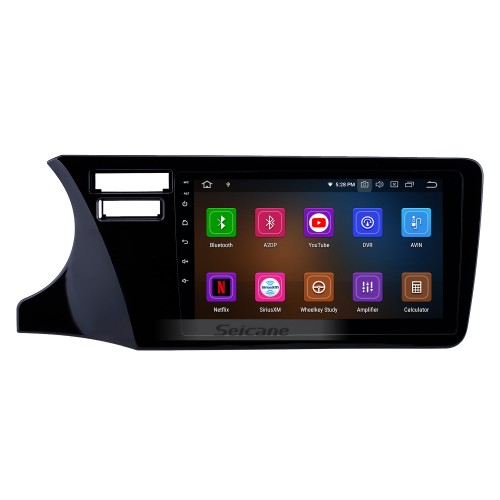 2014-2017 Honda City LHD Android 13.0 Radio de navigation GPS 9 pouces Écran tactile Bluetooth HD Prise en charge de la musique Carplay USB TPMS DAB + Lien miroir vidéo 1080P