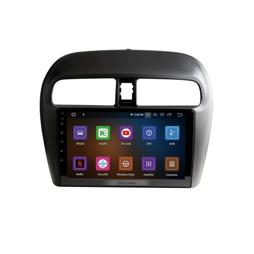 2012-2018 Mitsubishi Mirage 9 pouces Android 13.0 Navigation GPS Écran tactile complet WiFi Radio FM USB Carplay Bluetooth SWC OBD2 Caméra de recul DVR DAB