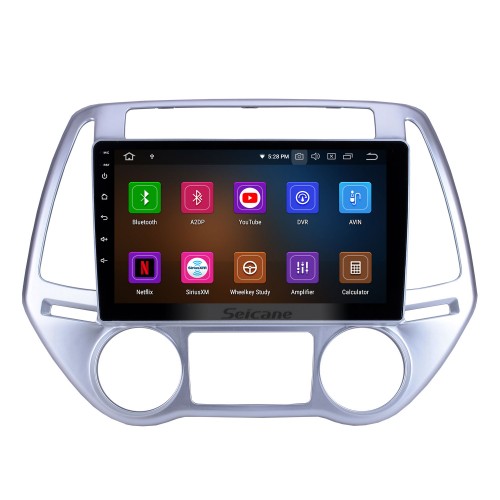 OEM 9 pouces Android 13.0 pour 2012 2013 2014 Hyundai i20 Auto A/C Radio Bluetooth HD Écran tactile Système de navigation GPS Carplay support TPMS